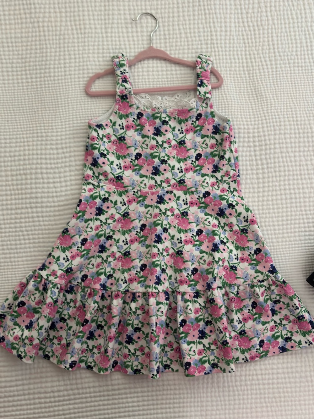 Janie and Jack Girls Floral Pink & White Sundress